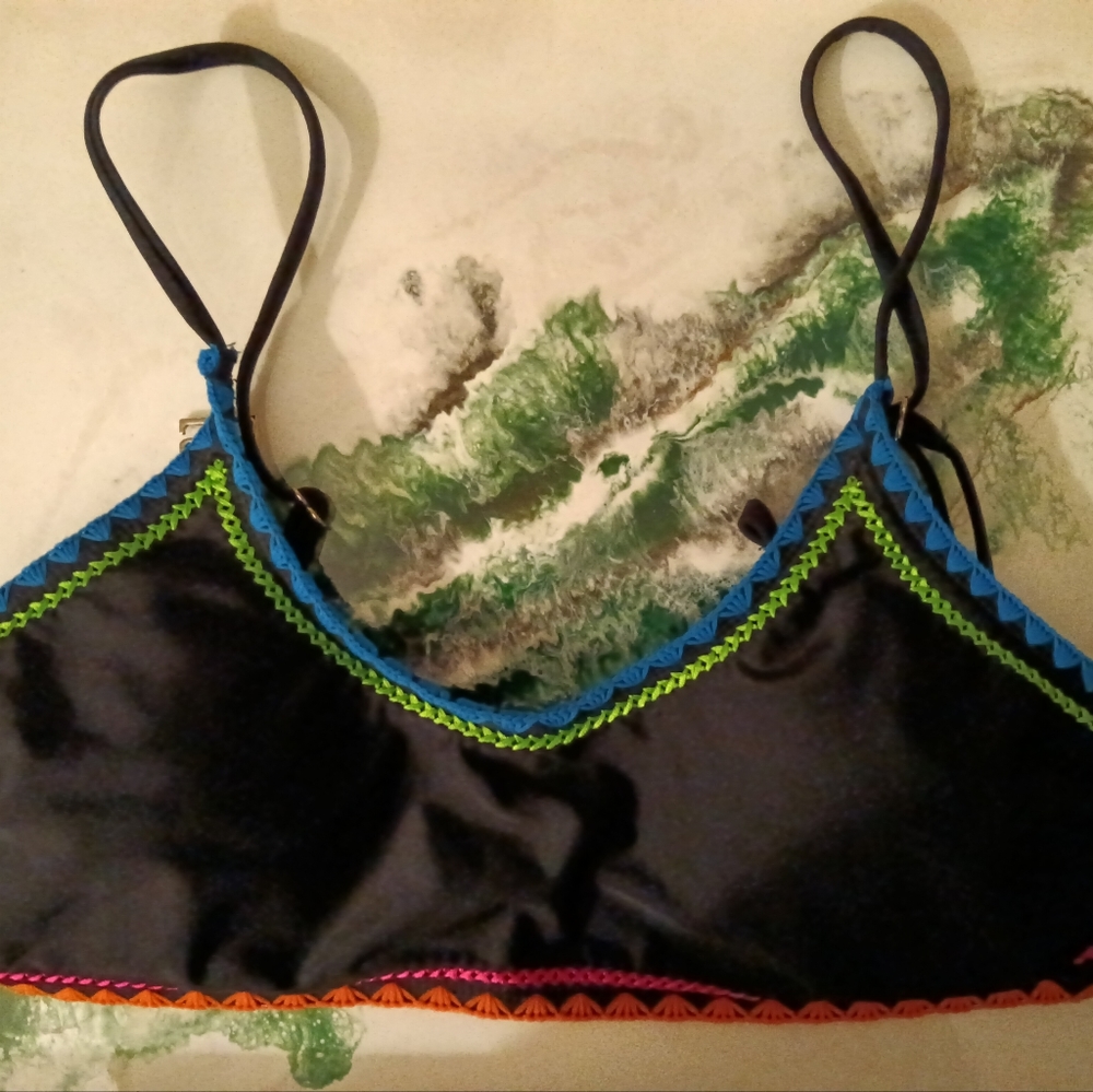 Ika-Kul Bikini Black with colorful trim XL